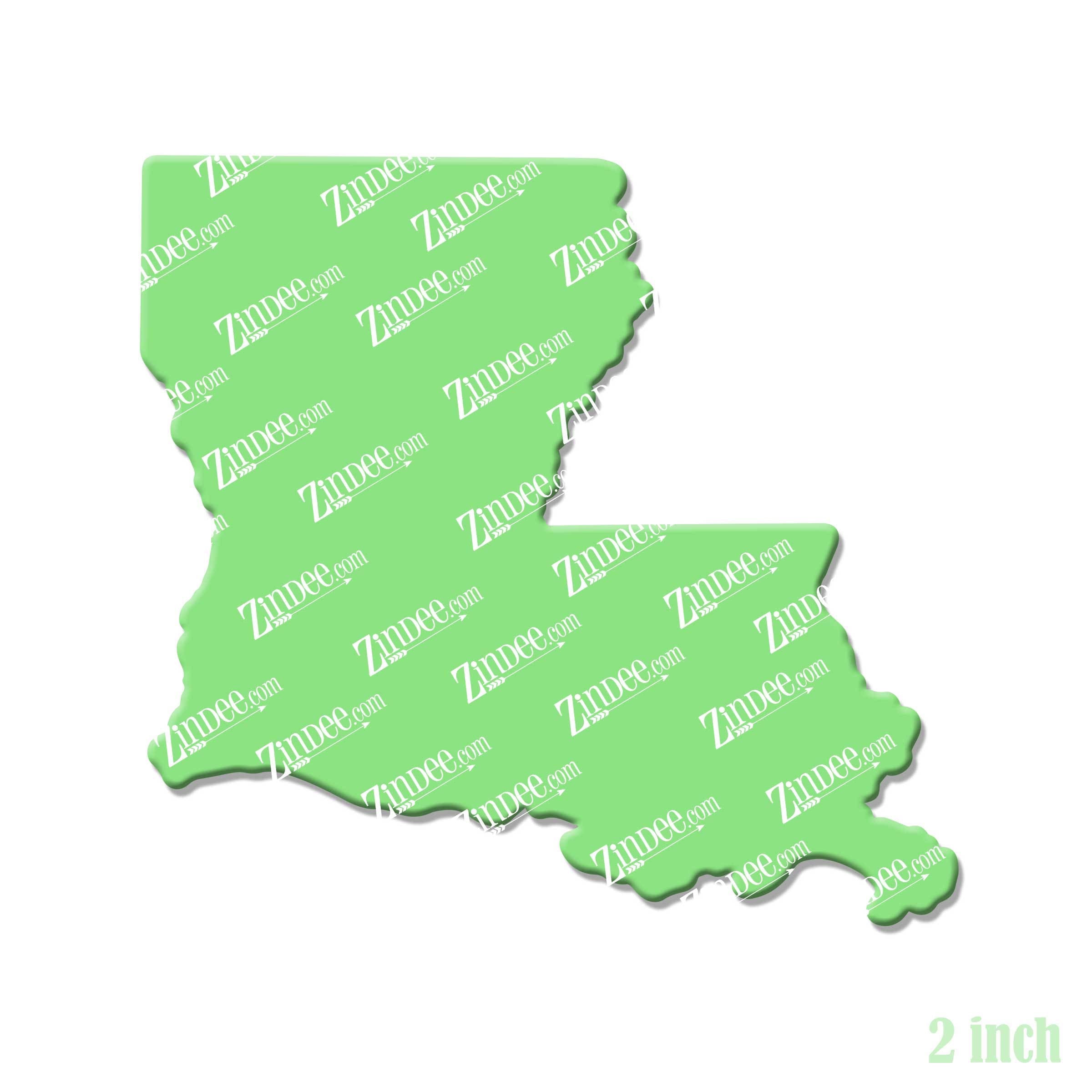 Louisiana – Acrylic Badge Reel Blank (2") No Hole | Optional Sticker or UV DTF - Image 2