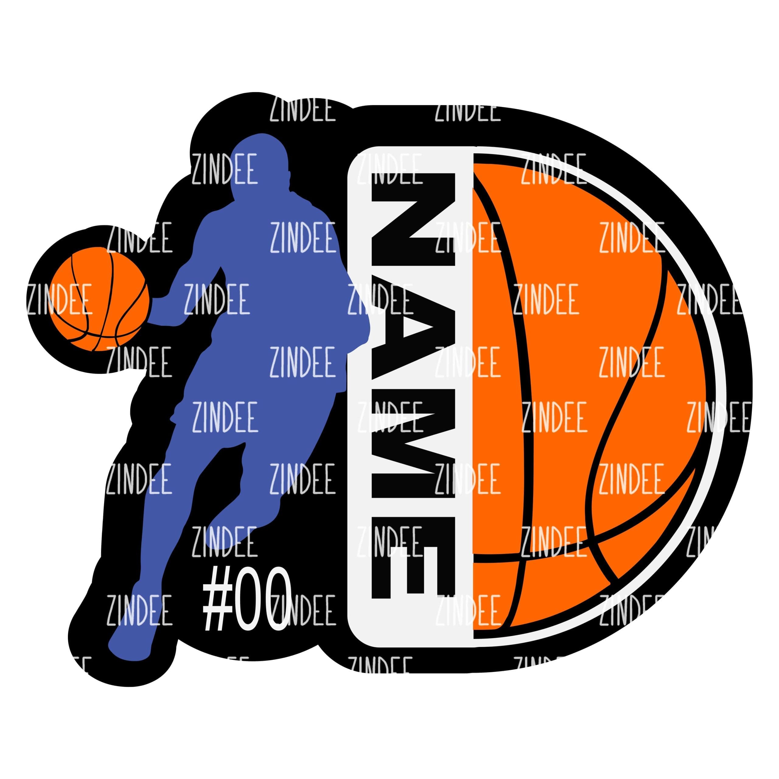 Basketball Tag (BOY) – Mini Acrylic Charm Blank (1.5") | Optional Sticker or UV DTF
