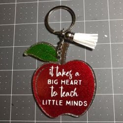 Apple – Mini Acrylic Charm Blank (1.5") | Optional Sticker or UV DTF - Image 4