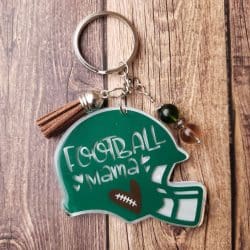 Football Helmet – Mini Acrylic Charm Blank (1.5") | Optional Sticker or UV DTF - Image 3
