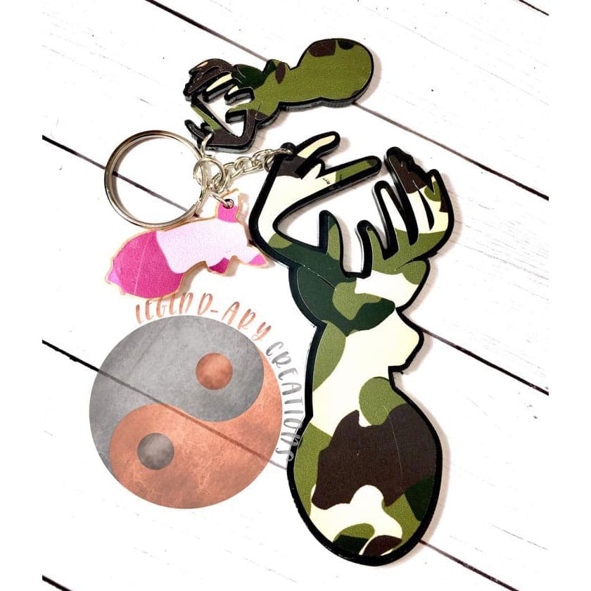 Deer Head – Mini Acrylic Charm Blank (1.5") | Optional Sticker or UV DTF - Image 4