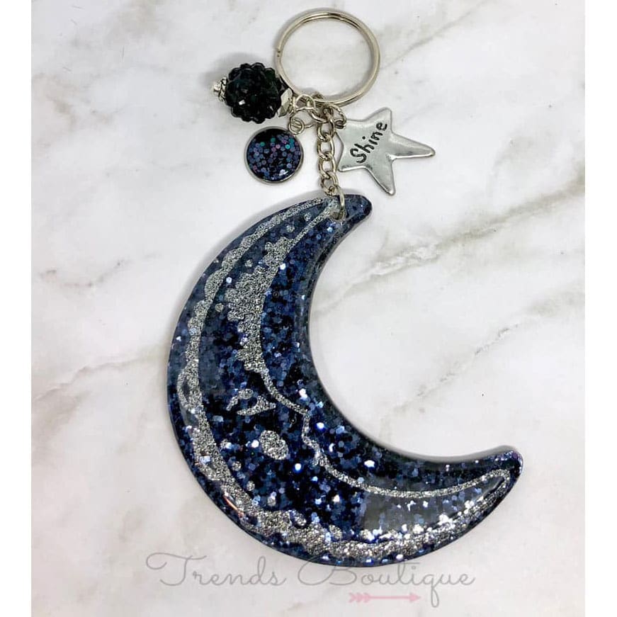 Moon – Acrylic Keychain Blank (3") | Optional Sticker or UV DTF - Image 4