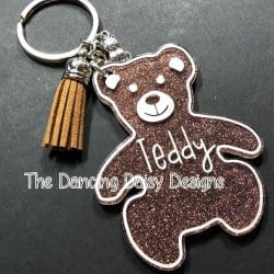 Teddy Bear – Acrylic Keychain Blank (3") | Optional Sticker or UV DTF - Image 3