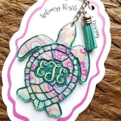 Turtle – Acrylic Keychain Blank (3") | Optional Sticker or UV DTF - Image 6
