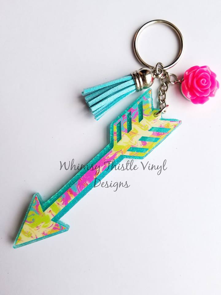 Arrow – Acrylic Keychain Blank (3") | Optional Sticker or UV DTF - Image 6