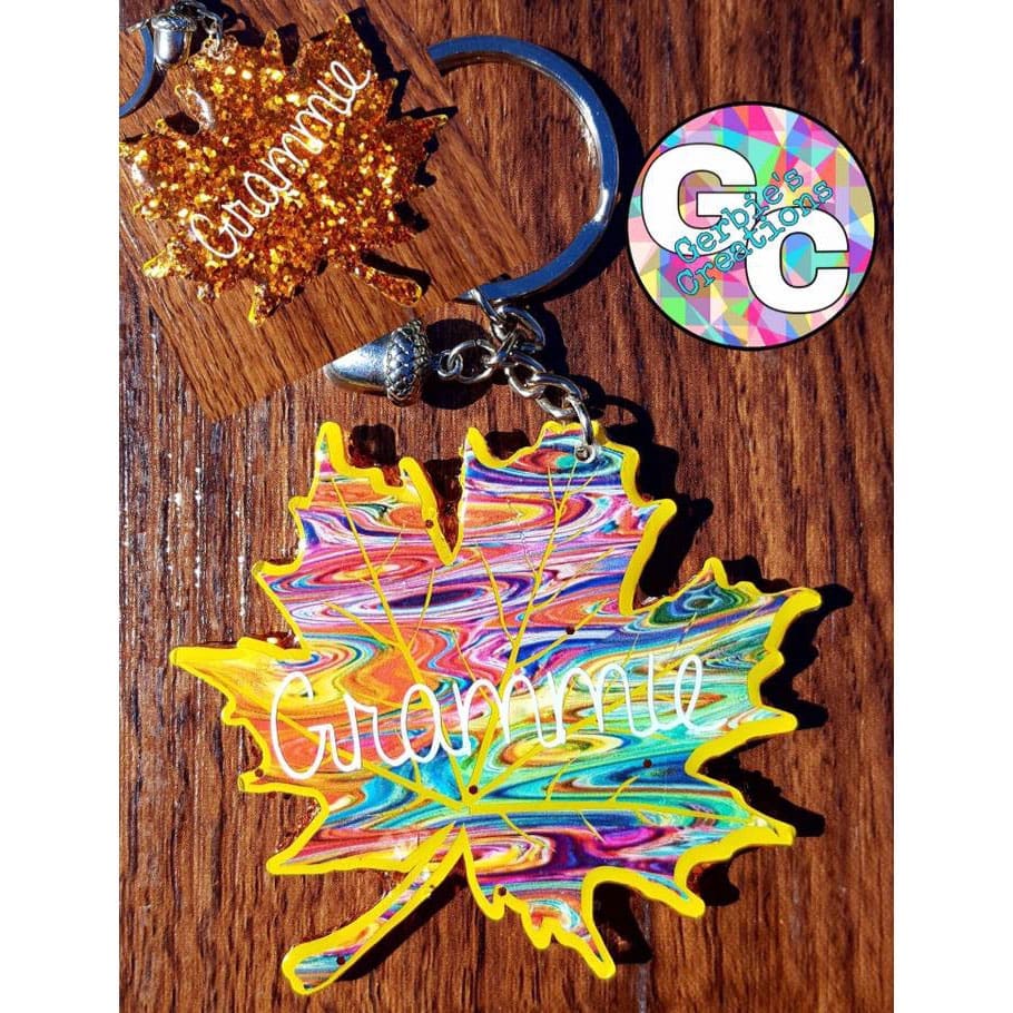 Maple Leaf – Acrylic Keychain Blank (3") | Optional Sticker or UV DTF - Image 5