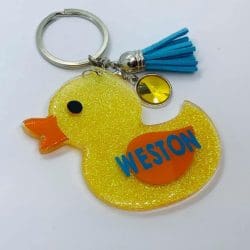 Rubber Ducky – Mini Acrylic Charm Blank (1.5") | Optional Sticker or UV DTF - Image 5