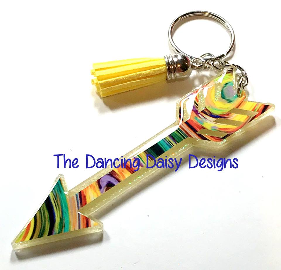 Arrow – Acrylic Keychain Blank (3") | Optional Sticker or UV DTF - Image 4