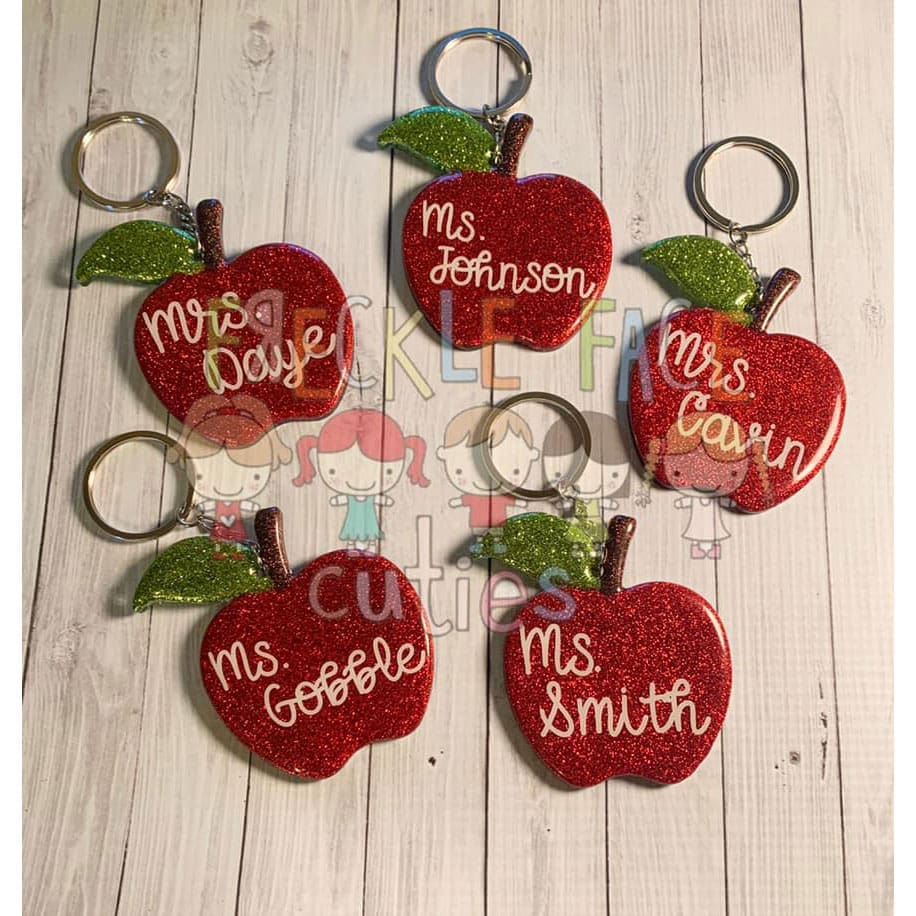 Apple – Mini Acrylic Charm Blank (1.5") | Optional Sticker or UV DTF - Image 5