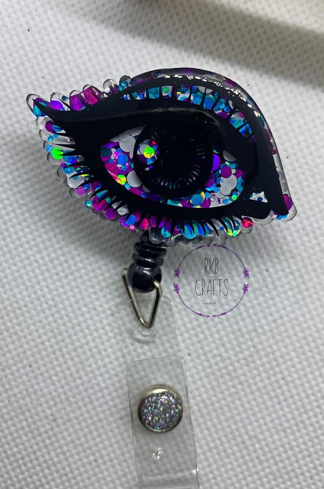 Eye – Acrylic Badge Reel Blank (2") No Hole | Optional Sticker or UV DTF - Image 4