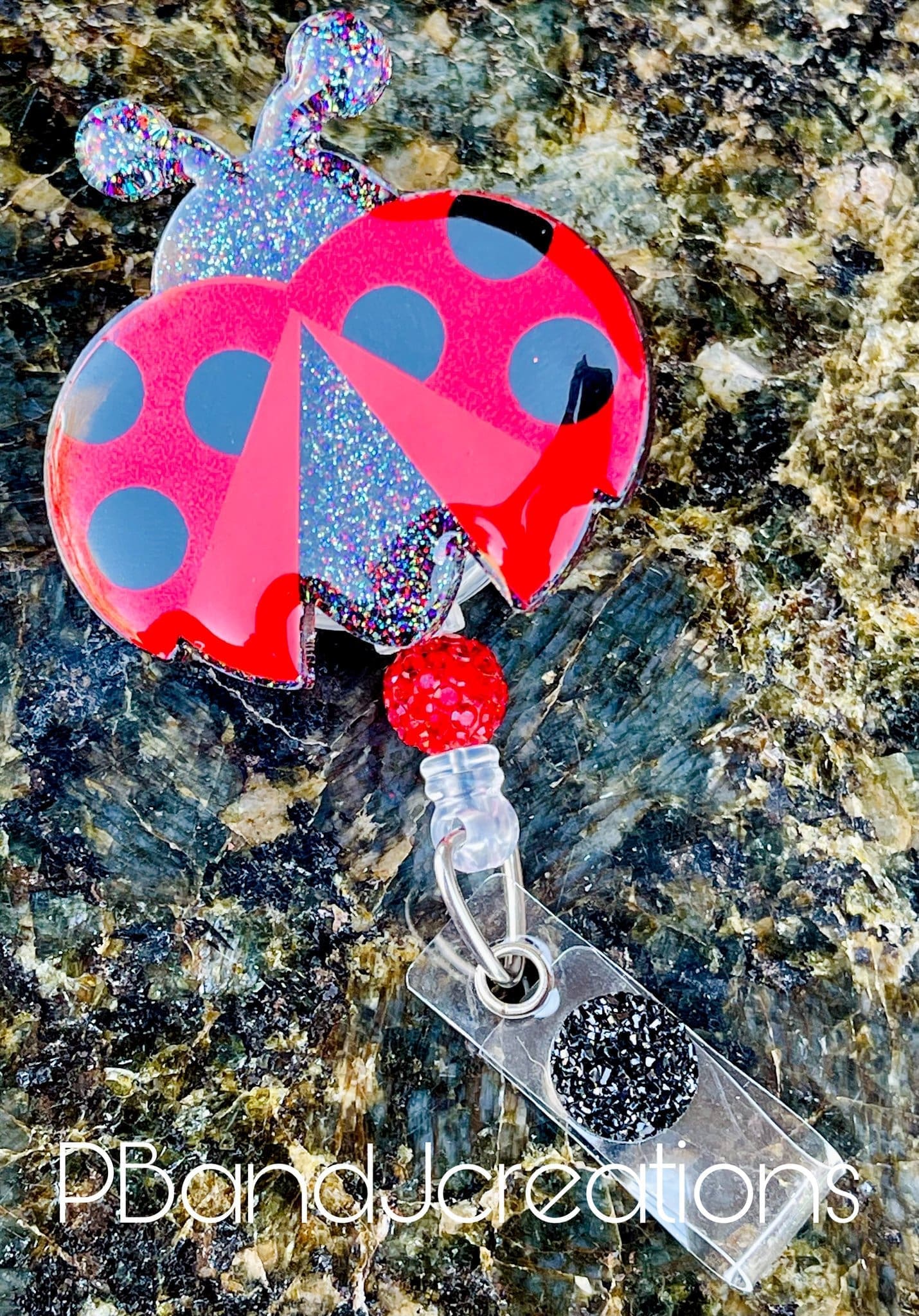 Ladybug – Acrylic Badge Reel Blank (2") No Hole | Optional Sticker or UV DTF - Image 4