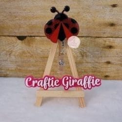 Ladybug – Acrylic Badge Reel Blank (2") No Hole | Optional Sticker or UV DTF - Image 3