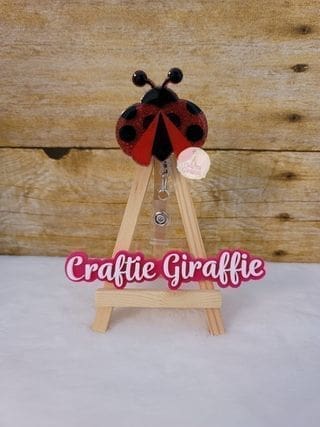 Ladybug – Acrylic Badge Reel Blank (2") No Hole | Optional Sticker or UV DTF - Image 3