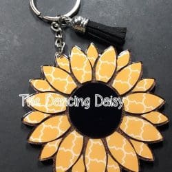 Sunflower – Acrylic Keychain Blank (3") | Optional Sticker or UV DTF - Image 9