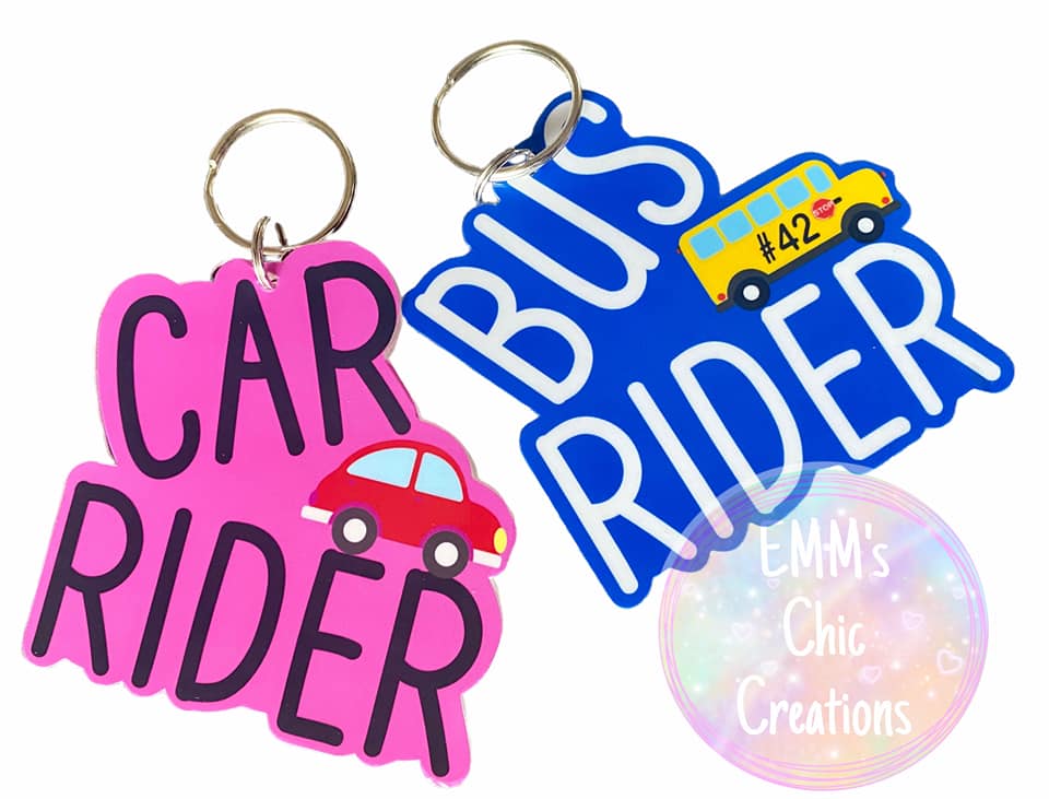 Car Rider – Acrylic Keychain Blank (3") | Optional Sticker or UV DTF - Image 3
