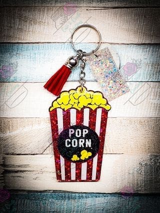 Popcorn Bucket – Acrylic Keychain Blank (3") | Optional Sticker or UV DTF - Image 4