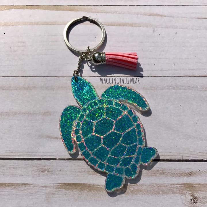 Turtle – Acrylic Keychain Blank (3") | Optional Sticker or UV DTF - Image 13