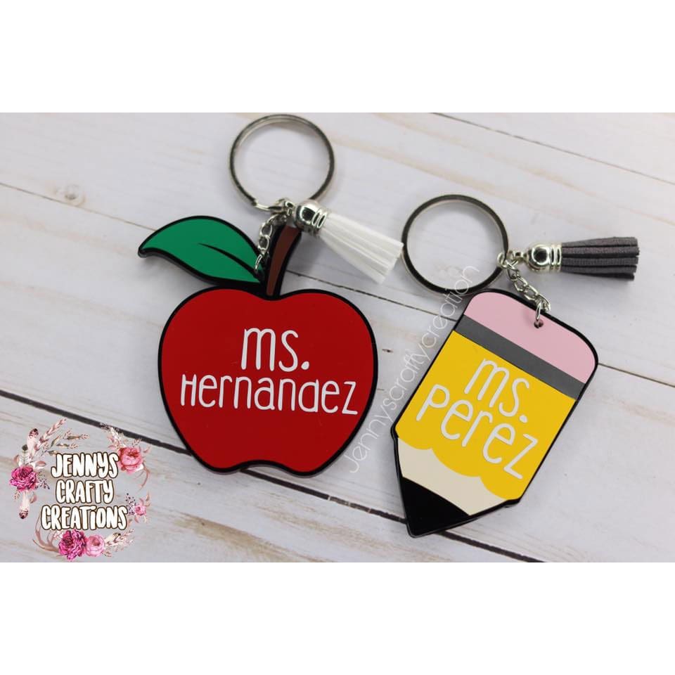 Apple – Mini Acrylic Charm Blank (1.5") | Optional Sticker or UV DTF - Image 10