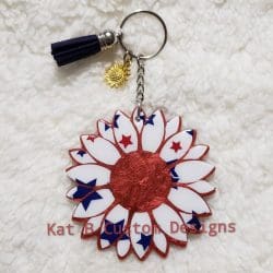 Sunflower – Acrylic Keychain Blank (3") | Optional Sticker or UV DTF - Image 11