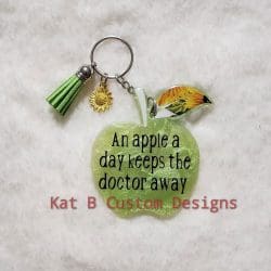 Apple – Mini Acrylic Charm Blank (1.5") | Optional Sticker or UV DTF - Image 11