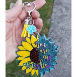 Sunflower – Acrylic Keychain Blank (3") | Optional Sticker or UV DTF - Image 10