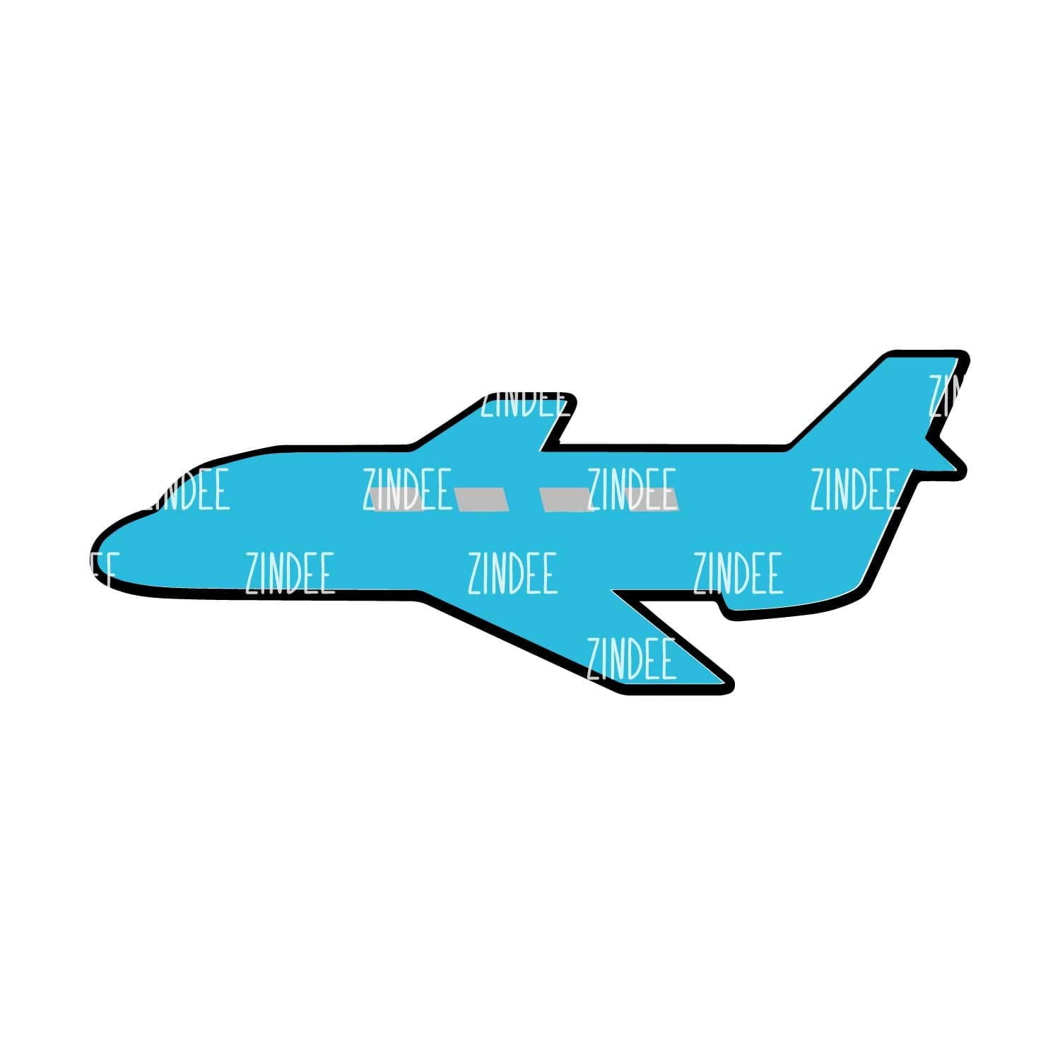 Airplane – Acrylic Keychain Blank (3") | Optional Sticker or UV DTF - Image 2