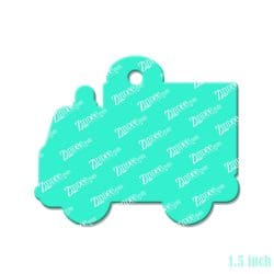 Alternative view of Ambulance – Mini Acrylic Charm Blank (1.5") | Optional Sticker or UV DTF