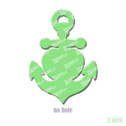 Anchor Heart 2 – Acrylic Badge Reel Blank (2") No Hole | Optional Sticker or UV DTF