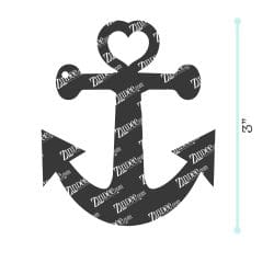Anchor Heart 3 – Acrylic Keychain Blank (3") | Optional Sticker or UV DTF