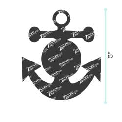 Anchor Monogram – Acrylic Keychain Blank (3") | Optional Sticker or UV DTF