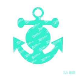 Anchor Monogram – Mini Acrylic Charm Blank (1.5") | Optional Sticker or UV DTF