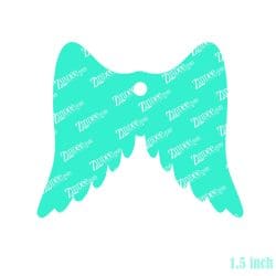 Angel Wings – Mini Acrylic Charm Blank (1.5") | Optional Sticker or UV DTF