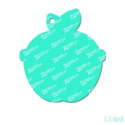 Alternative view of Apple with Glasses – Mini Acrylic Charm Blank (1.5") | Optional Sticker or UV DTF