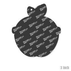 Alternative view of Apple with Glasses – Acrylic Keychain Blank (3") | Optional Sticker or UV DTF