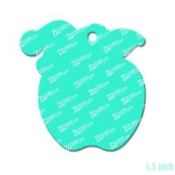 Alternative view of Apple with Santa Hat – Mini Acrylic Charm Blank (1.5") | Optional Sticker or UV DTF