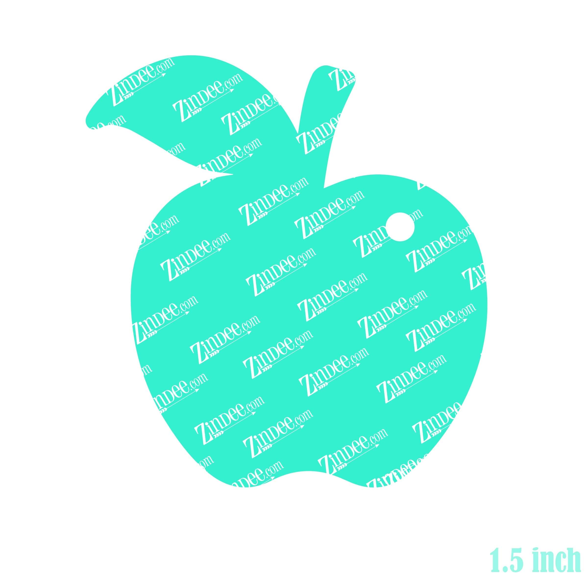 Apple – Mini Acrylic Charm Blank (1.5") | Optional Sticker or UV DTF - Image 2
