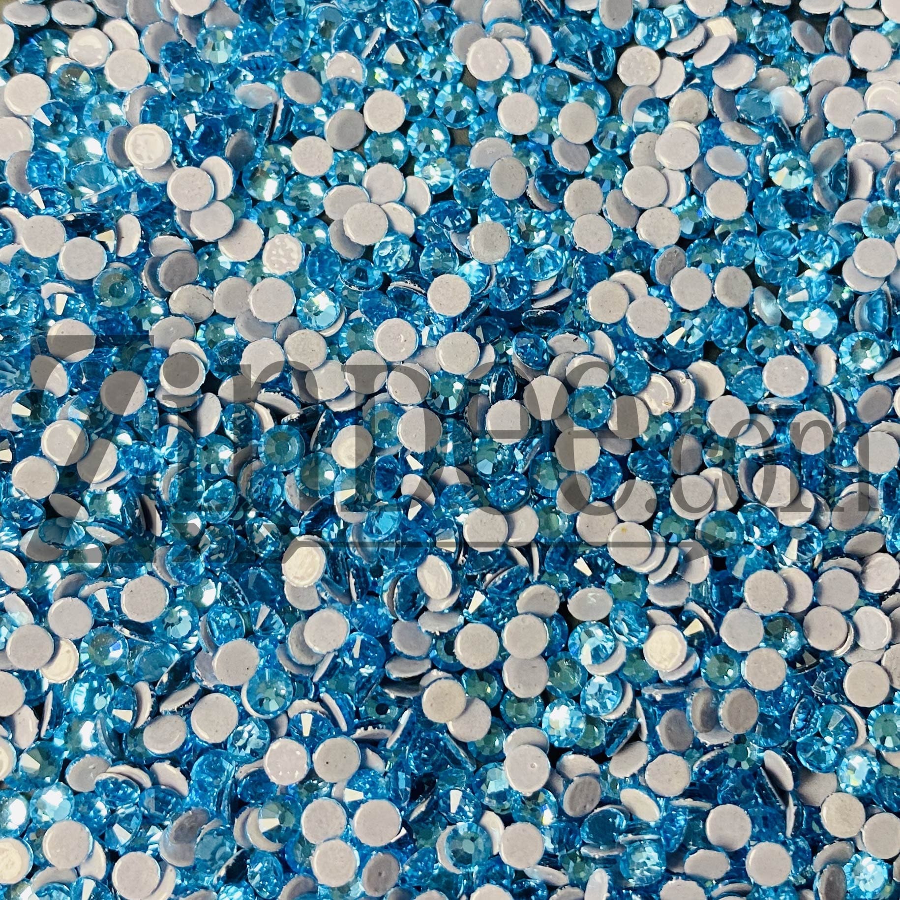 Aquamarine Hotfix Rhinestone ss10 (machine cut) 10 Gross - Image 2