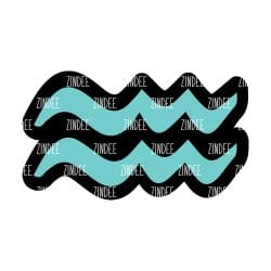 Alternative view of Aquarius (zodiac) – Acrylic Badge Reel Blank (2") No Hole | Optional Sticker or UV DTF