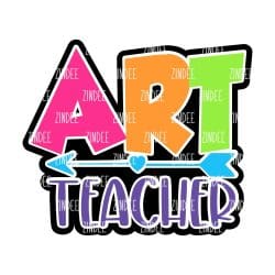 Art Teacher – Mini Acrylic Charm Blank (1.5") | Optional Sticker or UV DTF