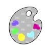 Artist Palette – Acrylic Keychain Blank (3") | Optional Sticker or UV DTF