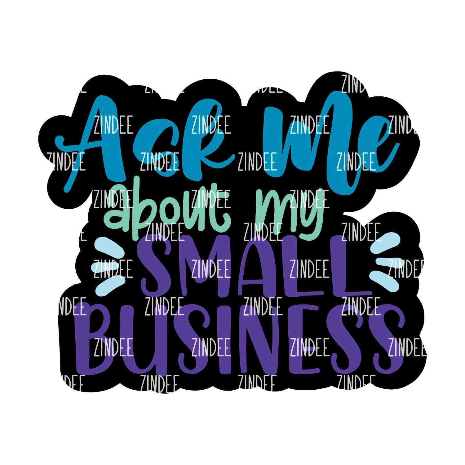Ask Me Business – Acrylic Badge Reel Blank (2") No Hole | Optional Sticker or UV DTF