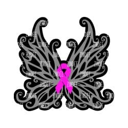 Awareness Butterfly – Acrylic Badge Reel Blank (2") No Hole | Optional Sticker or UV DTF