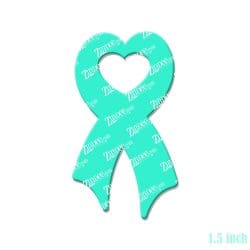 Alternative view of Awareness Heart – Mini Acrylic Charm Blank (1.5") | Optional Sticker or UV DTF