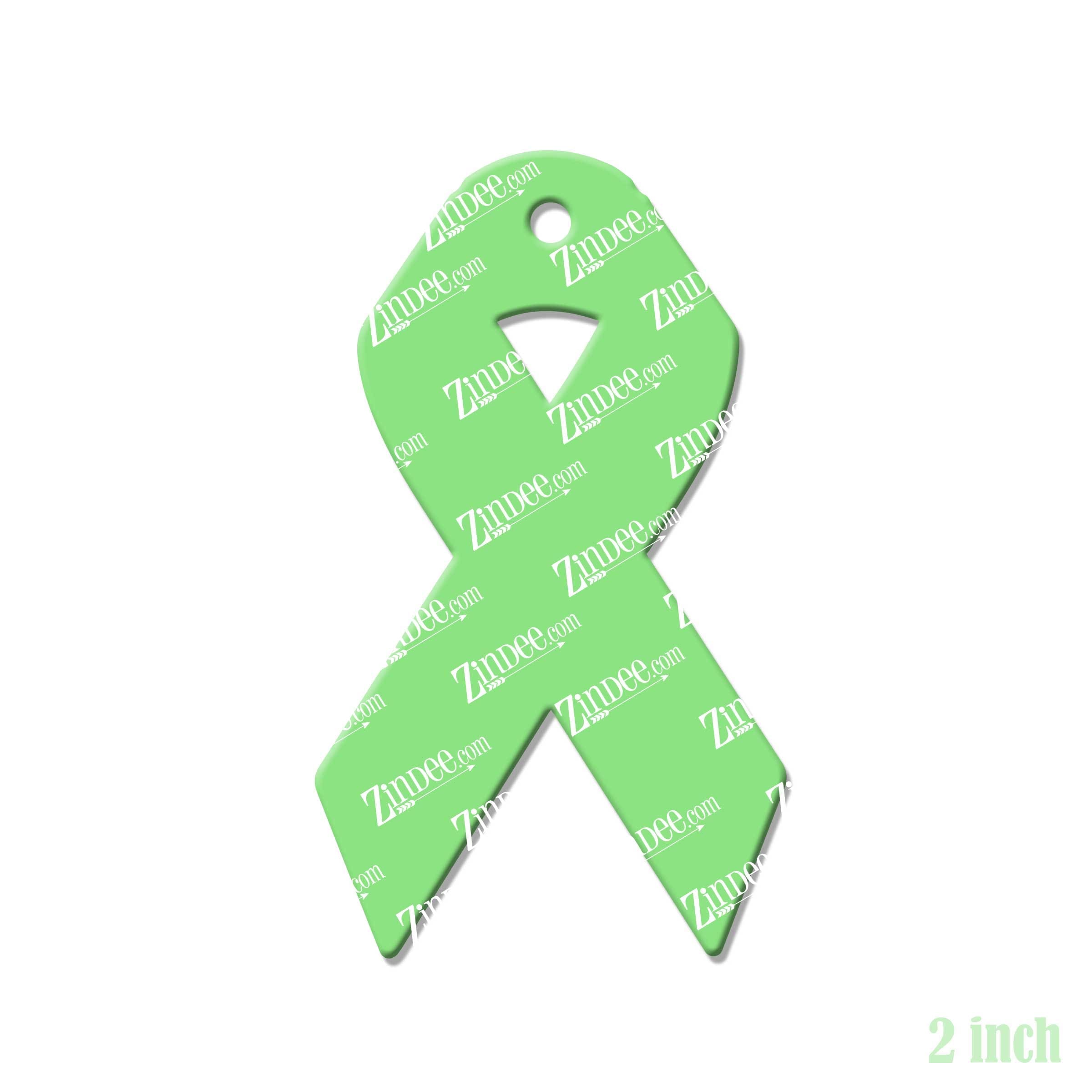 Awareness Ribbon – Acrylic Keychain Blank (2") | Optional Sticker or UV DTF - Image 2