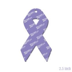 Alternative view of Awareness Ribbon – Acrylic Keychain Blank (2.5") | Optional Sticker or UV DTF