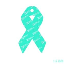 Alternative view of Awareness Ribbon – Mini Acrylic Charm Blank (1.5") | Optional Sticker or UV DTF