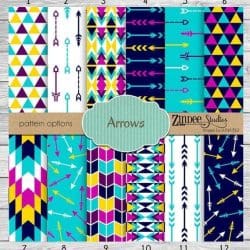 Aztec Purple Yellow Arrow (vinyl)