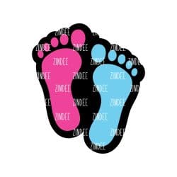 Baby Feet – Mini Acrylic Charm Blank (1.5") | Optional Sticker or UV DTF