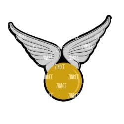 Ball With Wings – Acrylic Keychain Blank (2.5") | Optional Sticker or UV DTF