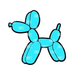Balloon Dog – Acrylic Keychain Blank (3") | Optional Sticker or UV DTF